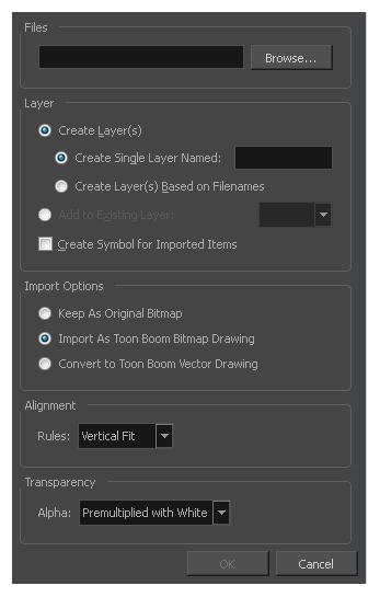 Parameter Files Layer Browse Create Layers(s) Create Single Layer Named Create Layer(s) Based on Filenames Add to Existing Layer Create Symbol for Import Items Lets you find and select images on your