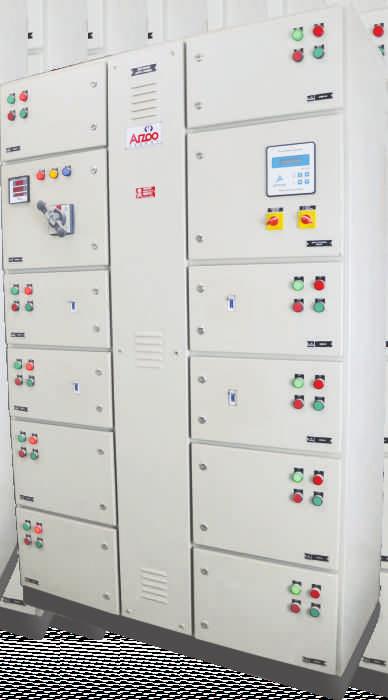 POWER CONTROLLER PANEL APFC-AUTOMATIC POWER FACTOR CORRECTION PANEL The traditional way for reactive power compensation is switch on the capacitors which are in parallel connection.