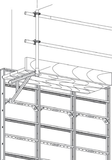 General Technical and Application Manual Brackets The Acrowall Platform Bracket hooks into the holes of the panel ribs to provide a 730 mm wide working platform suitable for 3 timber planks in width.
