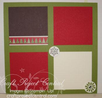 Stampin Dimensionals. Instructions: Using SNAIL Adhesive, attach the strips of DSP to the strips of Old Olive card stock, and then attach to the Very Vanilla pages.