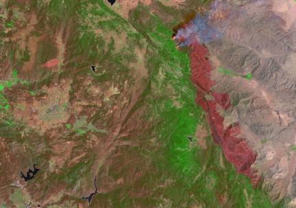 4.6 Landsat Landsat is the first remote sensing device discussed here with resolution approaching that necessary for wildfire decision-making (<10m).