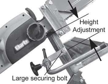 11. Attach the saw guard (11) to the chainsaw clamp using the nut & 65mm bolt as shown in Fig 5. Do not overtighten. 12.