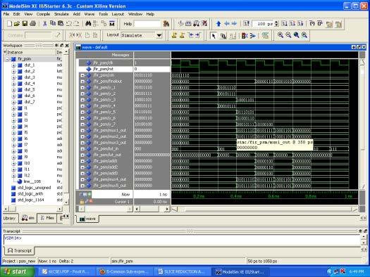 54 Figure-6: Screen shot showing the simulation of PSM with filter Table 1.Comparison table of Power and Area of MSG and PSM 50 40 30 20 10 0 0.5 0.4 0.3 0.2 0.