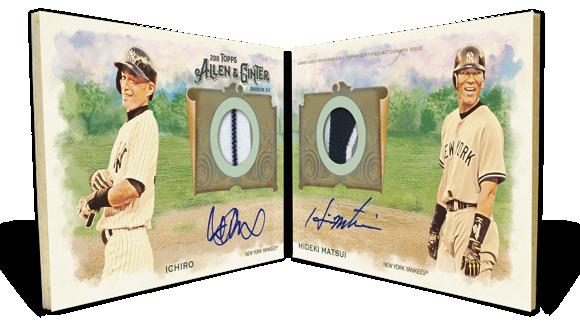 HITS & BOOK CARDS ALLEN & GINTER FULL-SIZE RELICS Up to 120 subjects featuring MLB Players, world champion athletes, and