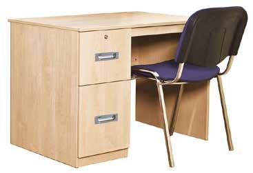 You can customise the desk with a coloured top or fitted locks.