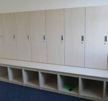 King James School, Knaresborough We can design and fit large changing room facilities as well as banks of