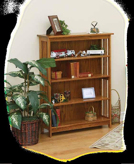 B 1300 Series Bookcases Country Mission Bookcase 24" Wide Bookcases 1322-24" x 12 1 2" x 30"h - 2 Adjustable Shelves 1323-24" x 12 1 2" x 36"h - 2 Adjustable
