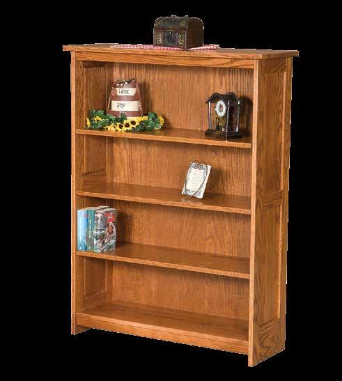 Mission Flat Panel Bookcase 24" Wide Bookcases 1382-24" x 12 1 2" x 30"h - 2 Adjustable