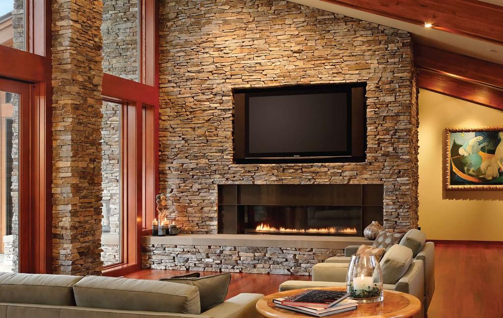 This home is a perfect example of a contemporary design matched with the rustic flare of natural stone.