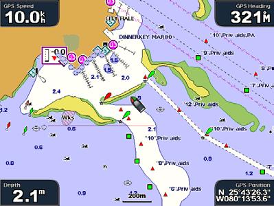 Using Charts Using Charts The GPSMAP 4000 series chartplotters have a basic worldwide imagery map, and built-in detailed BlueChart g2 offshore cartography for US waters.