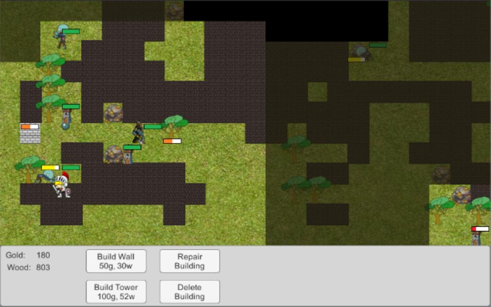 Figure 6.2: An example of gameplay in Lord of Caves Lord of Towers, called Lord of Caves.