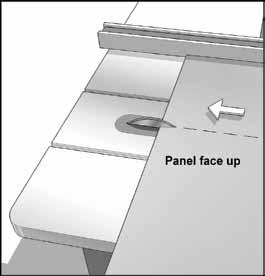Cut face down when using a circular saw. Pad support surfaces if cutting face down.
