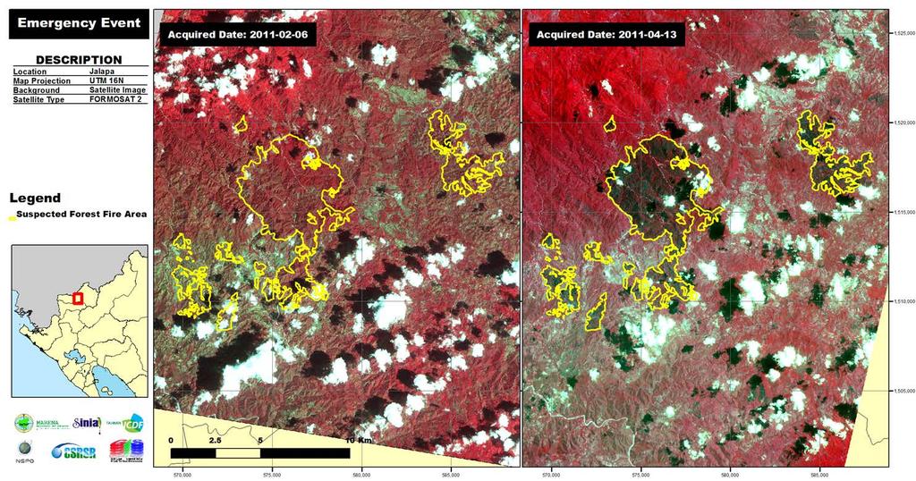 FOREST FIRE MONITORING NUEVA SEGOVIA Nicaragua Source: Center of Satellite Remote Sensing and Research, National Central University This document contains proprietary