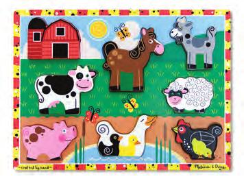 CHUNKY WOODEN PUZZLES Puzzles Farm Chunky Puzzle Have fun on the farm with this extra-chunky wooden puzzle. It includes seven easy-grasp, chunky farm Chunky Wooden Puzzles animals and a barn.