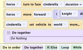 Step 3: Anima)on Con)nued Drag in Cinderella s vehicle property into the method