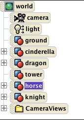 Step 1: Vehicle Review Con)nued Right click on the horse in the object tree and under