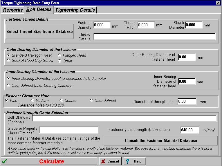 Data Entry Form The Data Entry Form consists of a number of pages that the user enters data into.