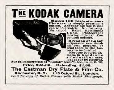 George Eastman 1888-Introduction of the first commercial camera.
