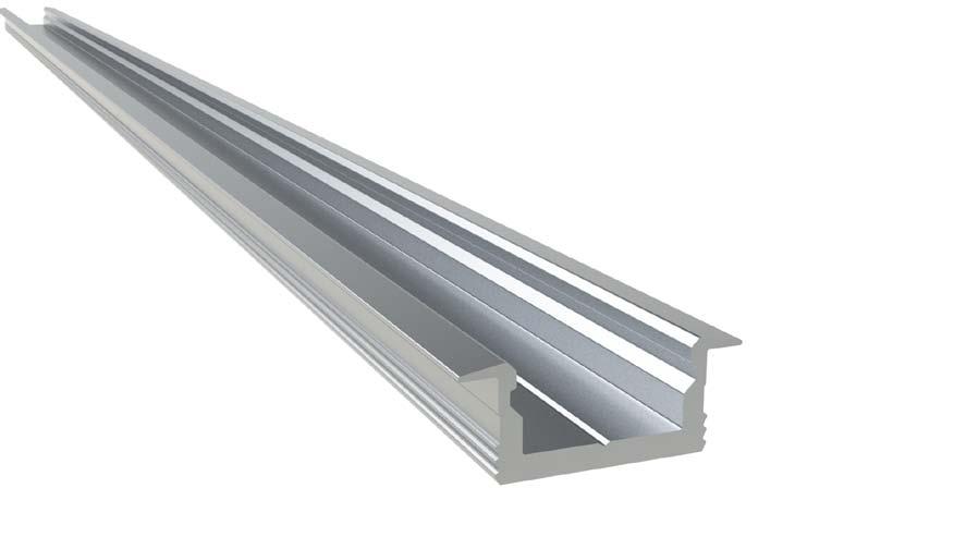 Profile Extruded aluminium construction Anodized finish Available in custom length L [8 ] (2,44 m) Easy wiring: