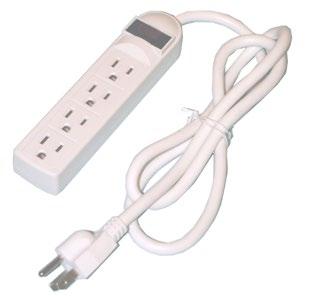 Voltage Max Spike Current Power Strips EPD-1304 SJT 14AWG/3C 15A/125V/60HZ/1875W N/A YES 300 700V 15,000A EPD-1306 SJT