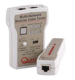 2 MULTI-NETWORK REMOTE CABLE TESTER Coaxial and LAN Cable Tester Ideal for testing Coaxial & LAN