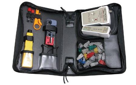 INSTALLATION TOOLS 92pc Network Installer Kit Ideal for Network Installers and MIS Managers Dimensions: 7.5ʺL x 11ʺW x 2.