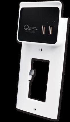 USB Charging Wall Plates *Rear electrical contacts Quest offers a sleek duplex