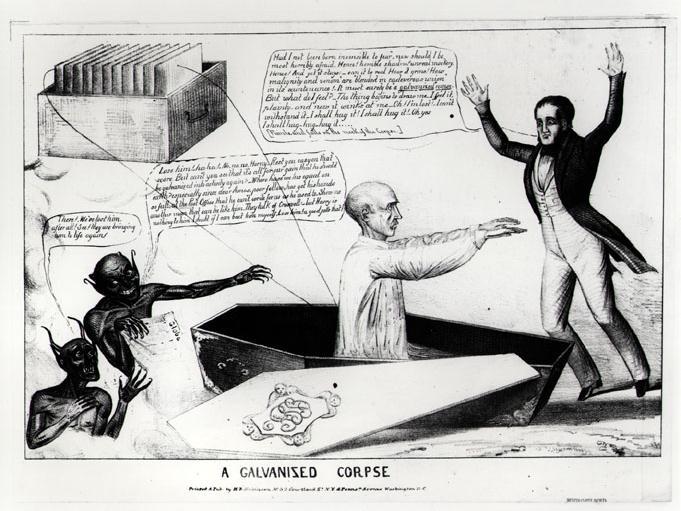 The most notorious demonstration of galvanic electricity took place on January 17, 1803, when it was applied to the corpse of the murderer Thomas Forster Several experiments on the severed heads of