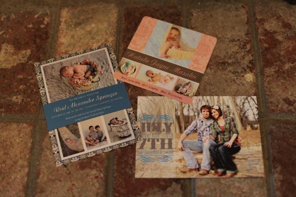 { PRESS PRINTED CARDS} Custom birth announcements, holiday cards and invitations can be designed based on one of many gorgeous