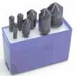 Six Flute Chatterless Countersink Sets High Speed Steel In Plastic Case 7-Pc. Sets Includes: 1/4, 5/16, 3/8, 1/2, 5/8, 3/4 and 1 diameter tools. 4-Pc.