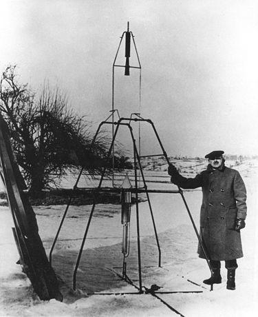 In 1926 he launched his first rocket.