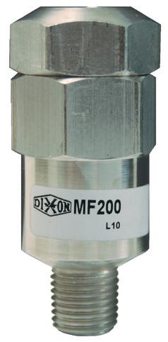 Filter either port may be used as an inlet port filter element rated at 5 microns flow rating: 17 SCFM inlet pressure G