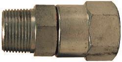 In-Line Swivels for air service only rated to 250 PSI at ambient temperature (70 F),