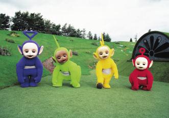 Bumping tummies, giggling, imitating, falling down, and joining in the games are all an essential part of the fun of Teletubbies.