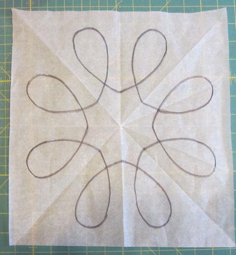 Celtic Design 1. Cut one 12 square thin tracing paper. Fold into eighths.