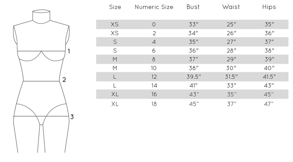 Size Chart (1) BUST: Measure around the fullest part of your bust and keep the measuring tape parallel to the floor. (2) WAIST: Measure around the smallest part of your waist.