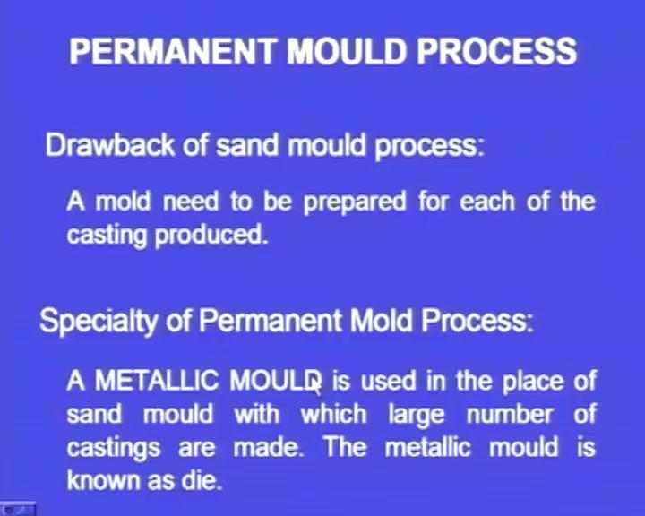 What is the drawback of the sand molding process?