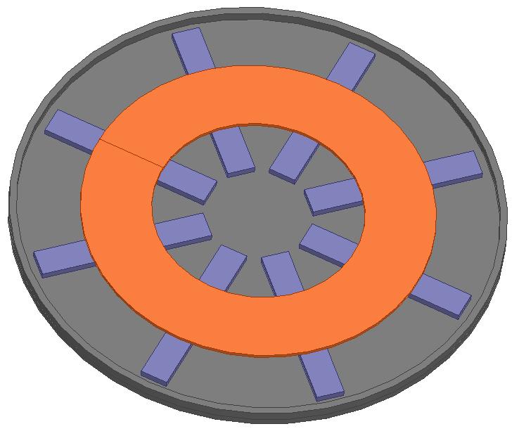 Aluminum Ring Aluminum Shielding Plate Ferrite Bar D ic D if Coil L f D p θ Fig. 2. The structure of a circular power pad. II.