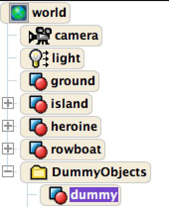 If you click on the plus sign next to the Dummy Objects folder, a