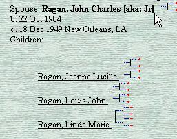 LOOK at the above example from a GED4WEB Web page. Note John Charles Ragan. The surname, Ragan, is listed FIRST.