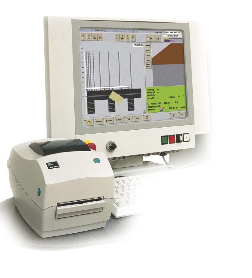 The CUT- CNTRL 2 takes over the control and the preinstalled EASY-PLAN software manages jobs and material as well as optimising the cutting plan.