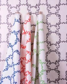 LHASA 2154/01 04 51% Linen 49% Cotton 4 colorways Martindale 18,000 rubs The trellis from the peony design has been used again in a smaller scale to create a