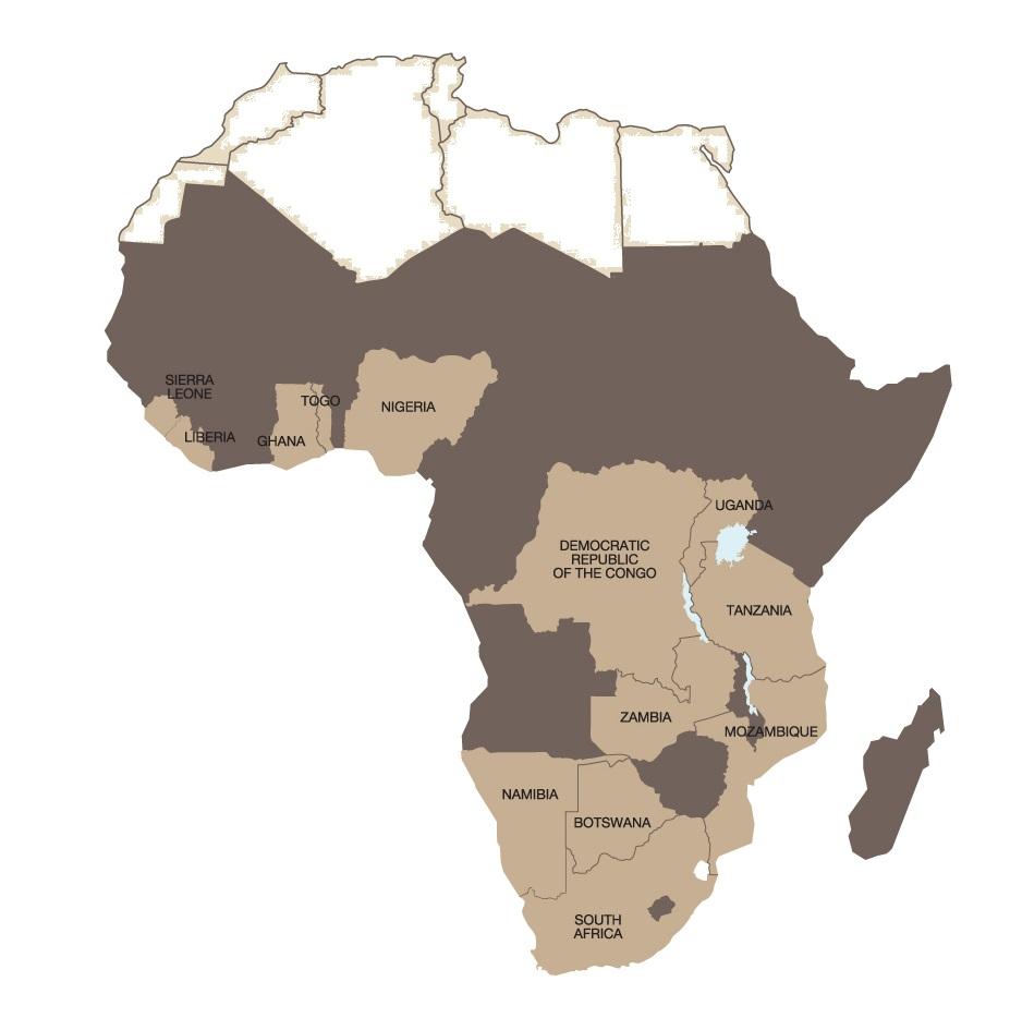 Geographic Coverage Focused entirely on Africa Experience in 13 African