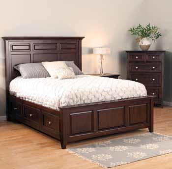 McKenzie Mantel Storage Beds ~ Glazed Antique Cherry Finish ~ Caffè Finish This timeless design was inspired by distinctive mantels and wood paneled walls of the