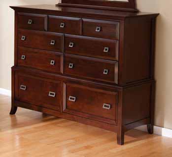 Cascade Bedroom ~ Glazed Black Cherry Finish This collection has modernized the best qualities of a traditional 'chest on chest' design and radiates