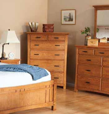 Prairie City Bedroom ~ Summer Finish Inspiration for the new Prairie City Collection originates from the Arts and Crafts style made popular by the