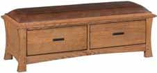 1212AFLSO/AFDAO LSO DAO 2-Drawer Prairie City Bench 54-3/8"W x 19"D x 17-1/4"H 1253AFLSO/AFDAO Prairie City Queen Panel Storage Bed 65-3/4"W x 84-1/2"L x 60"H Footboard: 22"H Deck: 15-3/4"H