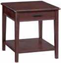 Stayton End Table 22"W x 24"D x 24"H Spacious drawer features metal ball bearing