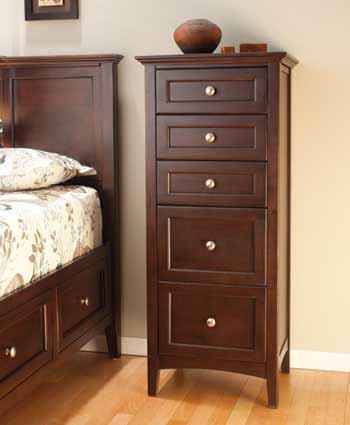 Old World craftsmanship features such as English dovetail drawers, mortise and strength and stability.
