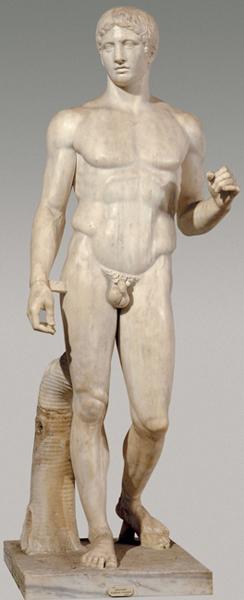 Ex 4. Look at the Doryphoros statue created by Polykleitos (V b.